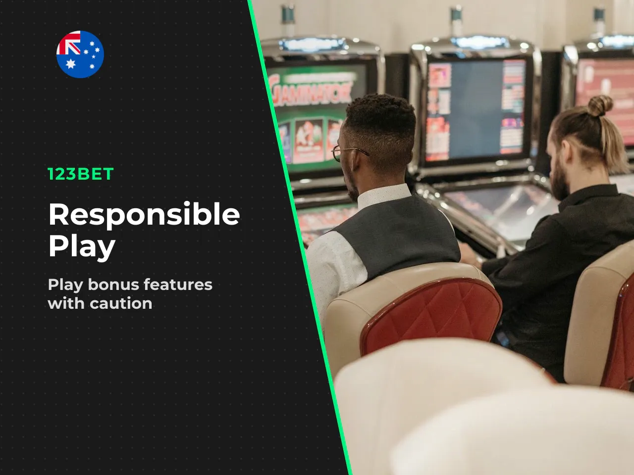 Responsible gambling alert playing bonus features