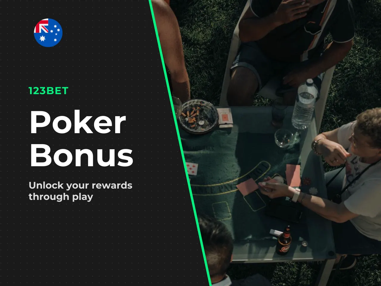 Welcome bonus, deposit bonus and poker