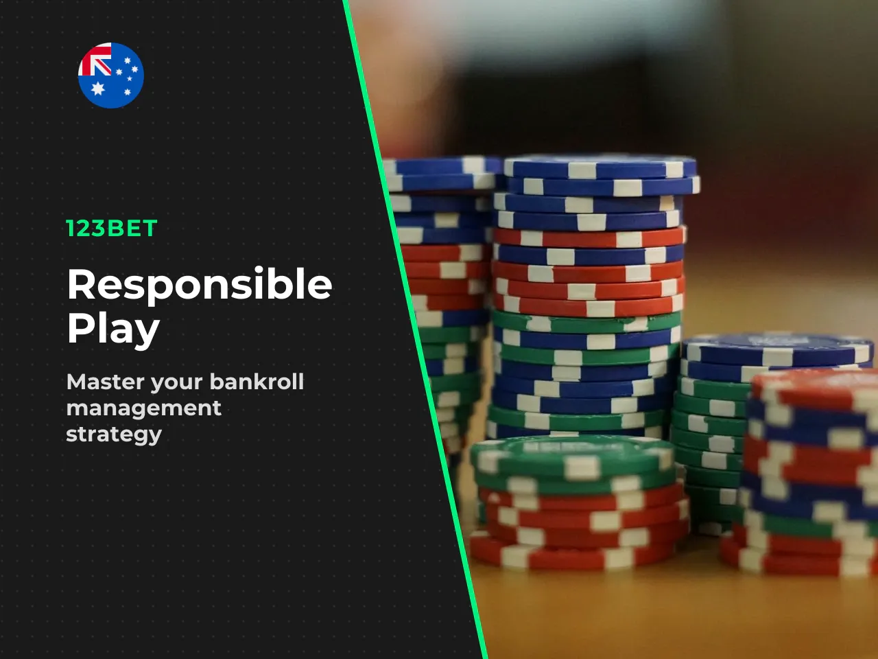Bankroll management and responsible play. Staking